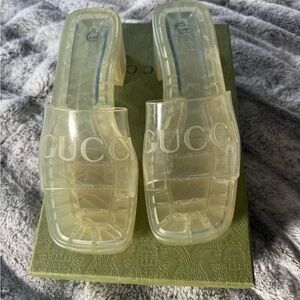 Gucci Clear Slide Sandals